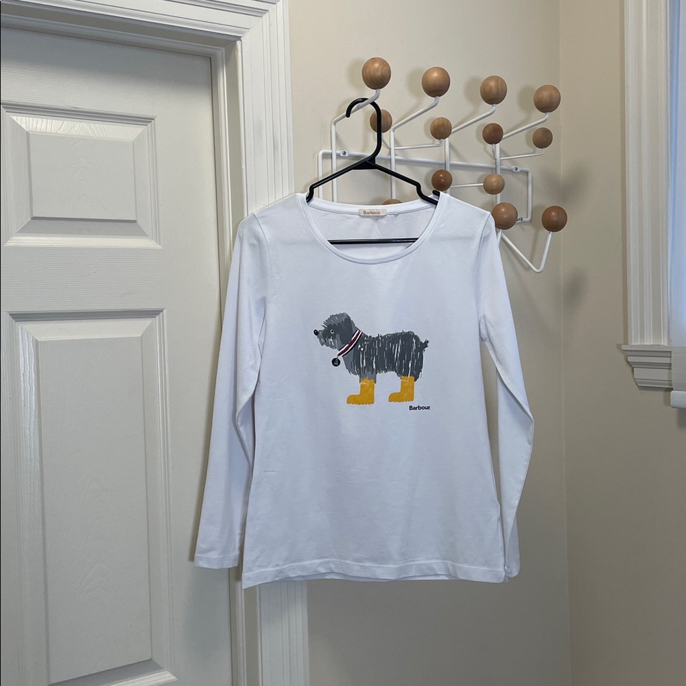 Barbour - Classic Long Sleeve Shirt With Scotty Dog - White - XS